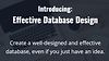 Effective Database Design