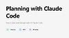 Planning with Claude Code