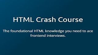 HTML Crash Course
