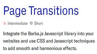 Page Transitions