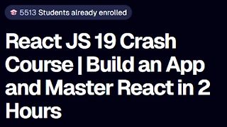 React JS 19 Crash Course | Build an App and Master React in 2 Hours