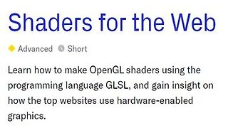 Shaders for the Web