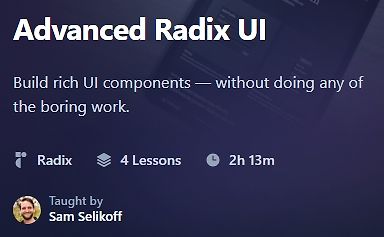 Advanced Radix UI