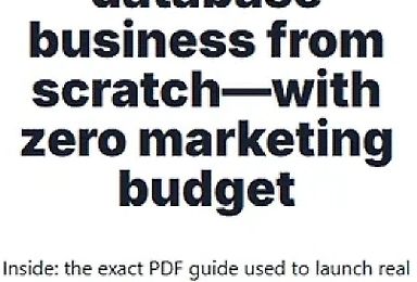 Build a $10K/mo database business from scratch - with zero marketing budget