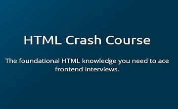 HTML Crash Course