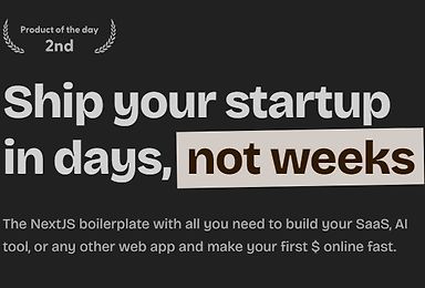 Launch Your Startup in Days, Not Weeks | ShipFast