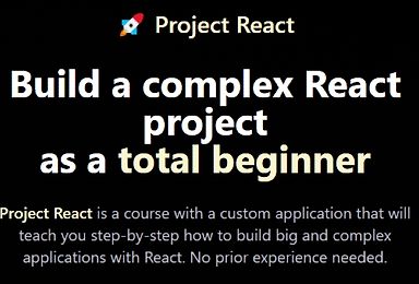 Project React. Build a complex React project as a total beginner