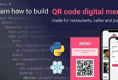 Python/Django + React QR Digital Menu Builder