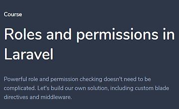 Roles and permissions in Laravel