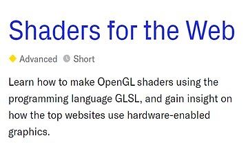 Shaders for the Web