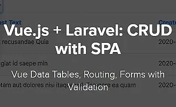 Vue.js + Laravel: CRUD with SPA